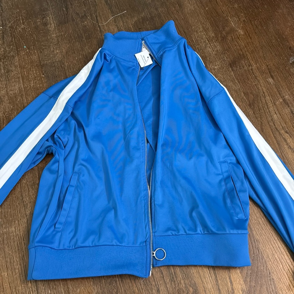 Blue track jacket